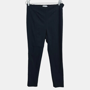 MM Lafleur New York Womens Pants Slim Leg‎ Elastic Waist Side Zip Black Sz +1